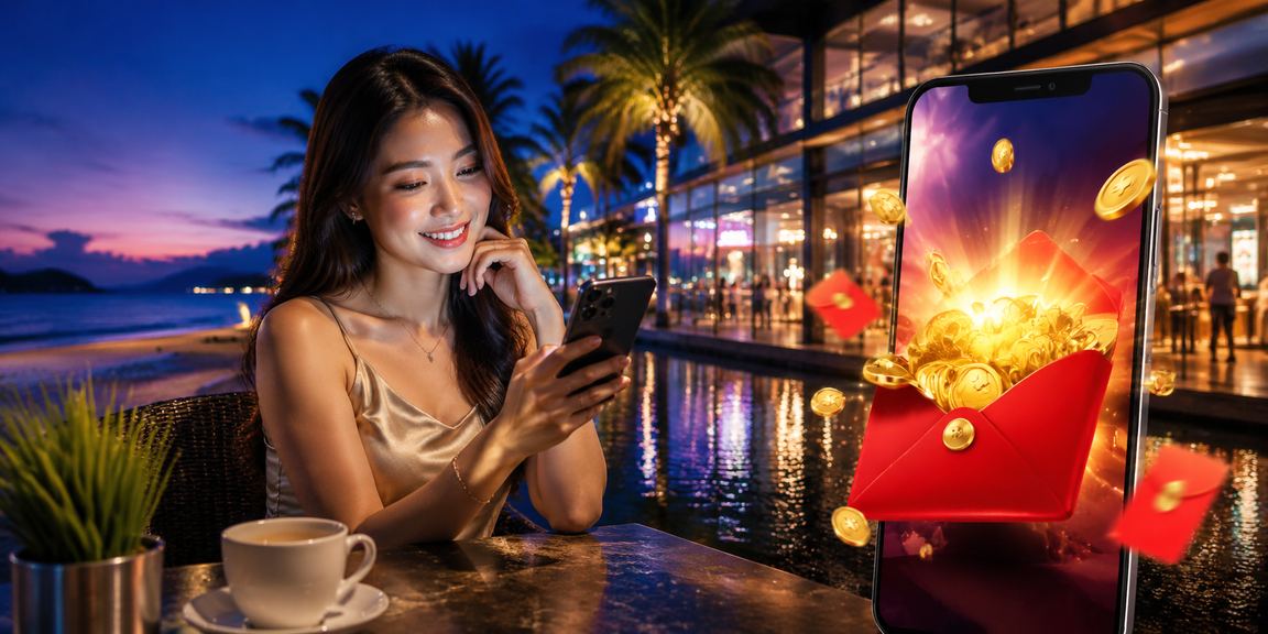 Paparan bonus sampul merah Langkawi untuk ahli baharu platform 410 Malaysia